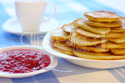 Small pancakes - traditional Russian cuisine