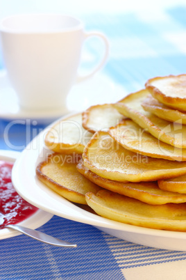 Small pancakes - traditional Russian cuisine
