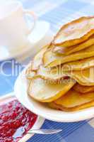 Small pancakes - traditional Russian cuisine