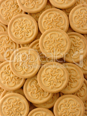 Yellow cookies background