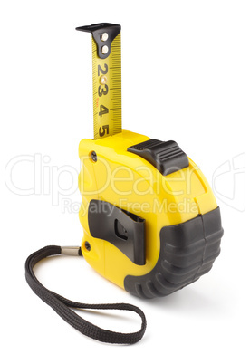 Single yellow and black tape measure