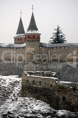 Wall and tower of fortress