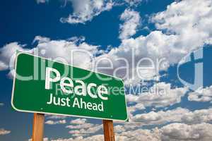 Peace Green Road Sign