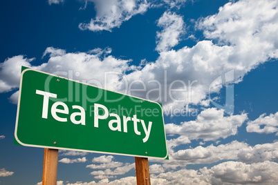 Tea Party Green Road Sign