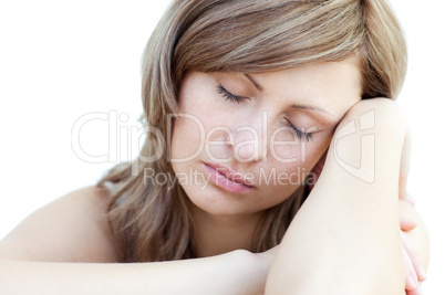 Portrait of a beautiful woman sleeping