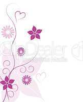 liebe rosa floral