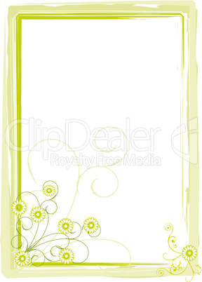 Pinsel Rahmen grün Floral olive