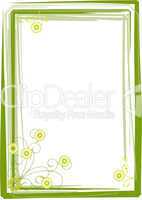 Pinsel Rahmen grün Floral