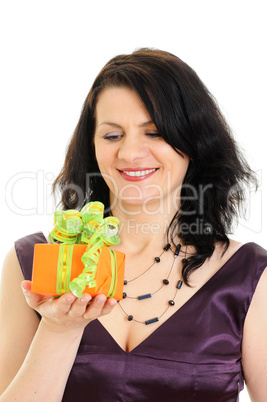 woman with gift