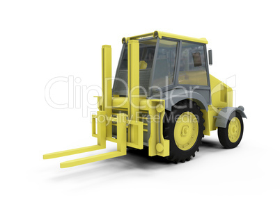 Construction truck isolated view