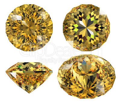 yellow gem isolated