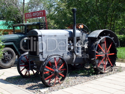 Old blue tractor