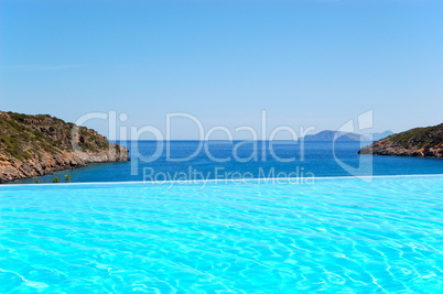 Swimming pool at luxury hotel, Crete, Greece