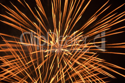 Fireworks over a night sky