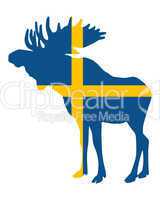 Schweden Fahne mit Elch