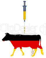 Deutsche Kuh mit EU Geldspritze