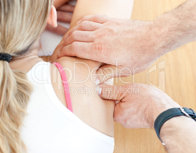 Young woman having a massage