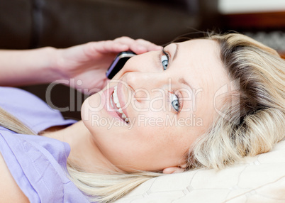 Attractive woman talking on the phone