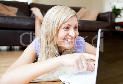 Attractive woman using a laptop