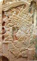Relief in ruins of Yachilan Mexico