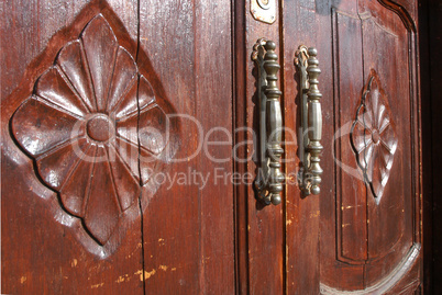 Detail of old door in San Cristobal de las Casas