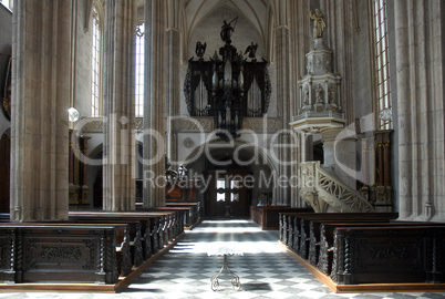 Interior of bohemian katholic church