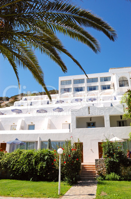 Main building of luxury hotel, Crete, Greece