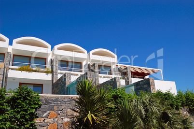 Villas at modern luxury hotel, Crete, Greece