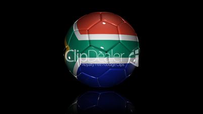 soccer ball with south africa flag