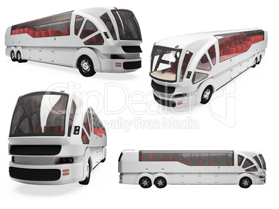 Collage of isolated concept bus