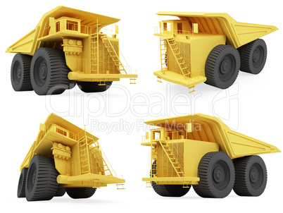 Collage of isolated truck