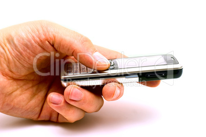 Holding the mobile phone