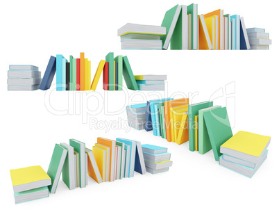 Collage of isolated books