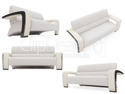 Collection of isolated sofas