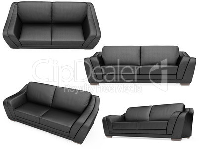 Collection of isolated sofas