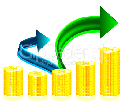 Financial success concept illustration