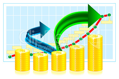 Financial success concept illustration