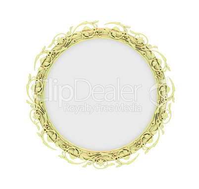 Isolated decorative golden frame