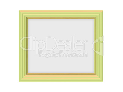 Isolated decorative golden frame