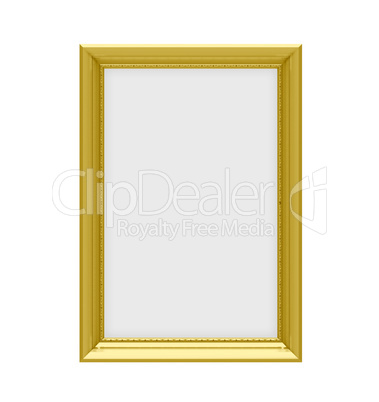 Golden frame over white