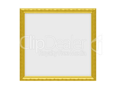 Golden frame over white