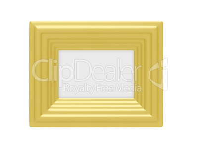 Golden frame over white