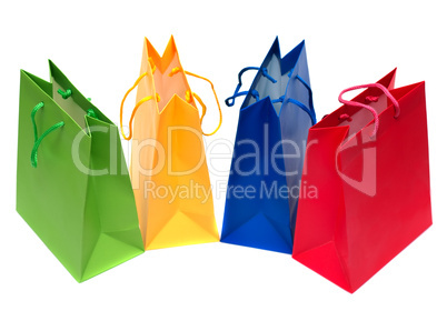 Packages for shopping isolated
