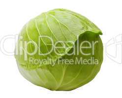 Cabbage is isolated on a white