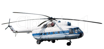 Passenger helicopter isolated