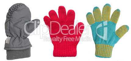 Winter child's mittens