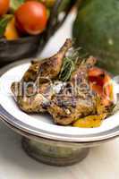 Grilled chicken with rosemary