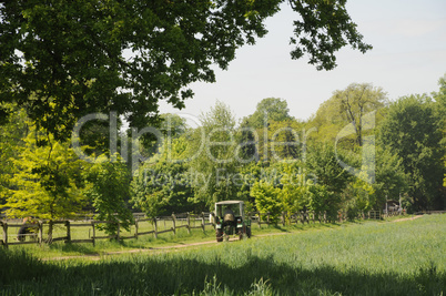 Traktor auf Feldweg