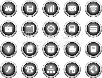 business and office icons set