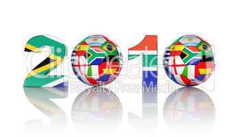2010 Soccer World Cup South Africa. On White